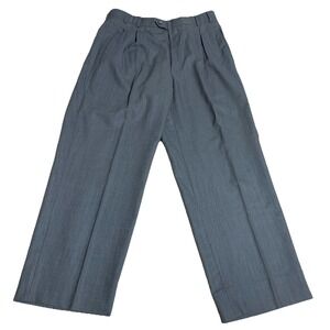 Bresciani Tessuto Men's Dress Pants Size 34X29 Gray Italian WoolMark